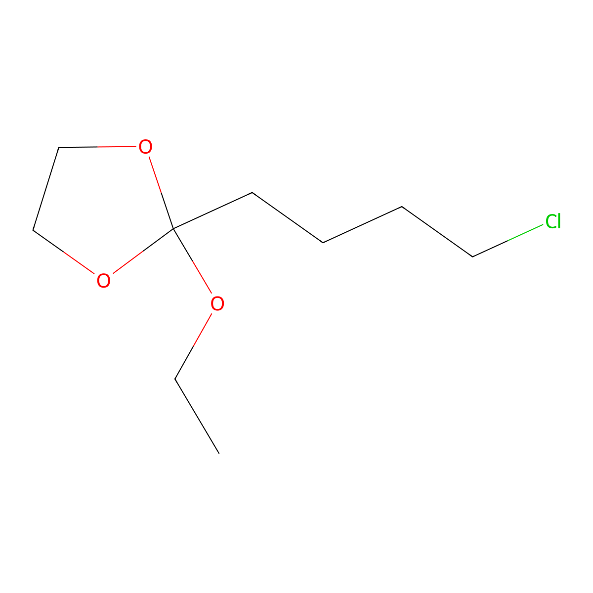 2-(4-Chlorobutyl)-2-ethoxy-1,3-dioxolane molecular structure, CAS 335645-39-1