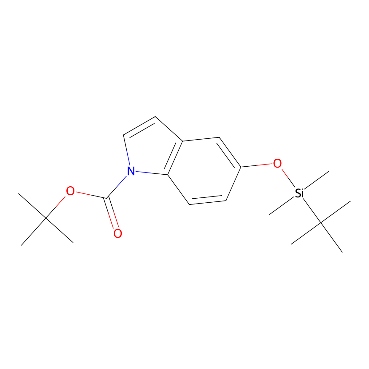 tert-Butyl 5-((tert-butyldimethylsilyl)oxy)-1H-indole-1-carboxylate molecular structure, CAS 335649-60-0