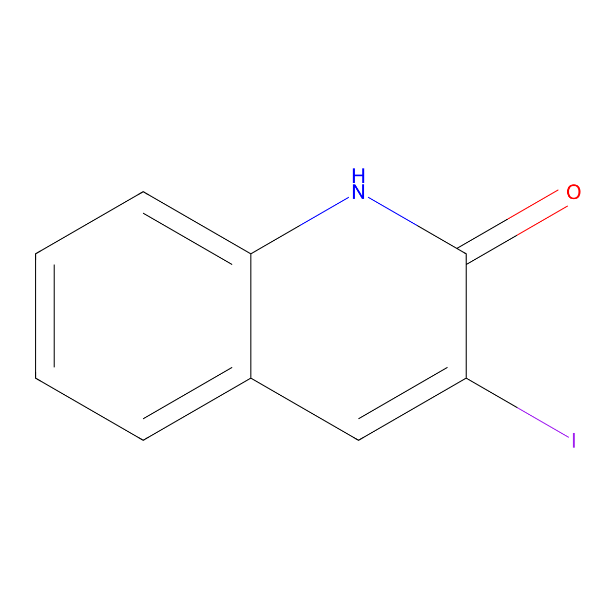 3-iodo-1H-quinolin-2-one molecular structure, CAS 335649-85-9