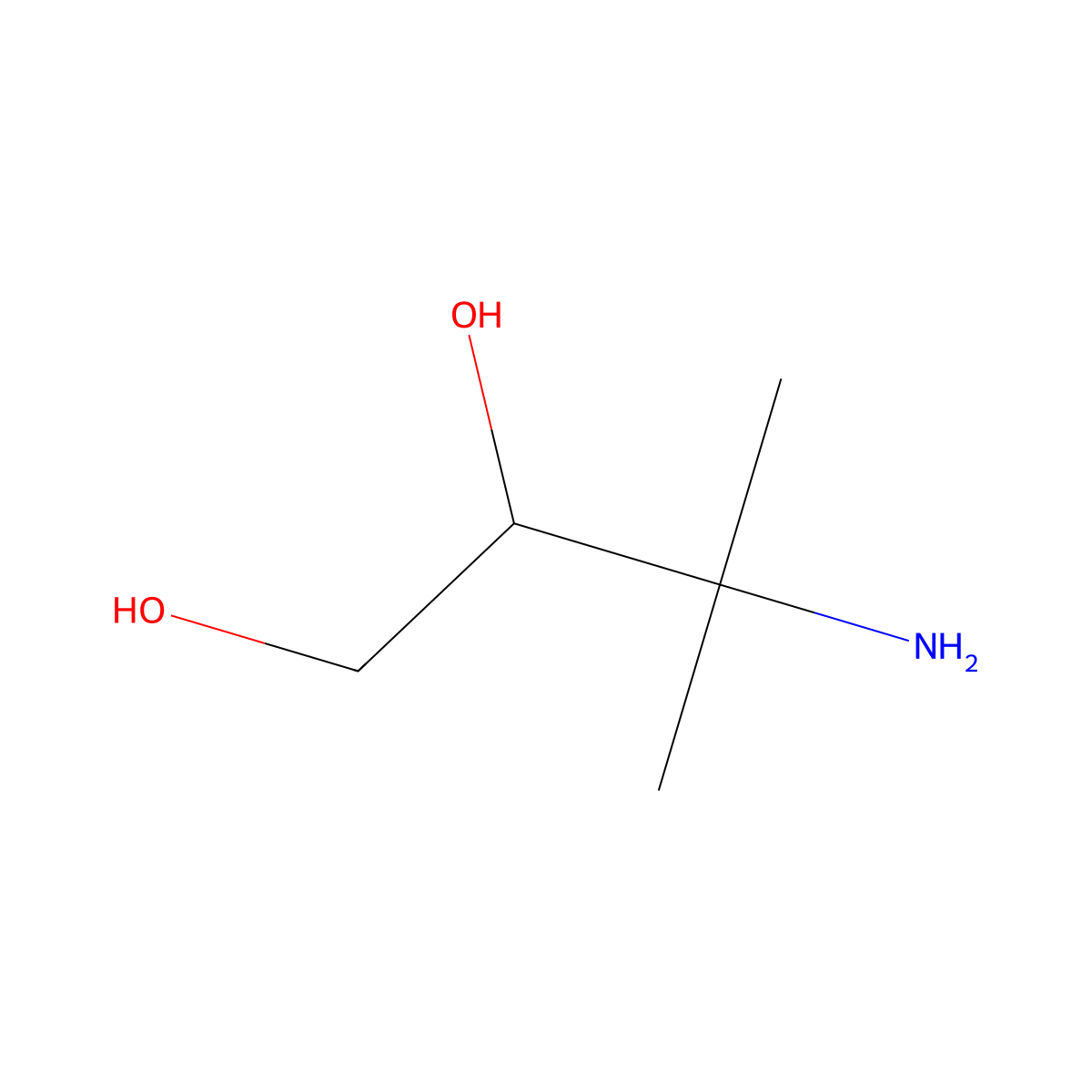 3-Amino-3-methylbutane-1,2-diol molecular structure, CAS 335653-40-2
