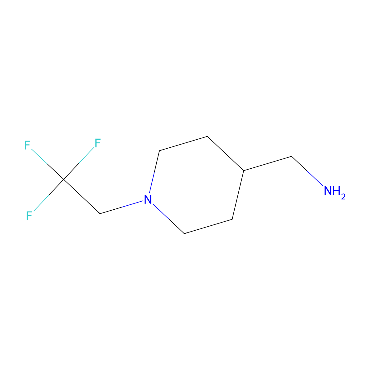 [1-(2,2,2-Trifluoroethyl)piperidin-4-yl]methanamine molecular structure, CAS 335653-61-7