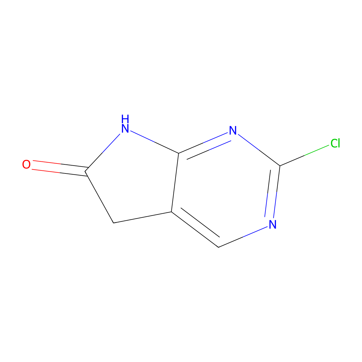 2-Chloro-5,7-dihydro-6H-pyrrolo[2,3-d]pyrimidin-6-one molecular structure, CAS 335654-08-5