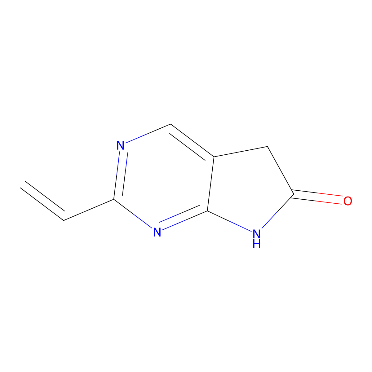2-Ethenyl-5,7-dihydropyrrolo[2,3-d]pyrimidin-6-one molecular structure, CAS 335654-09-6