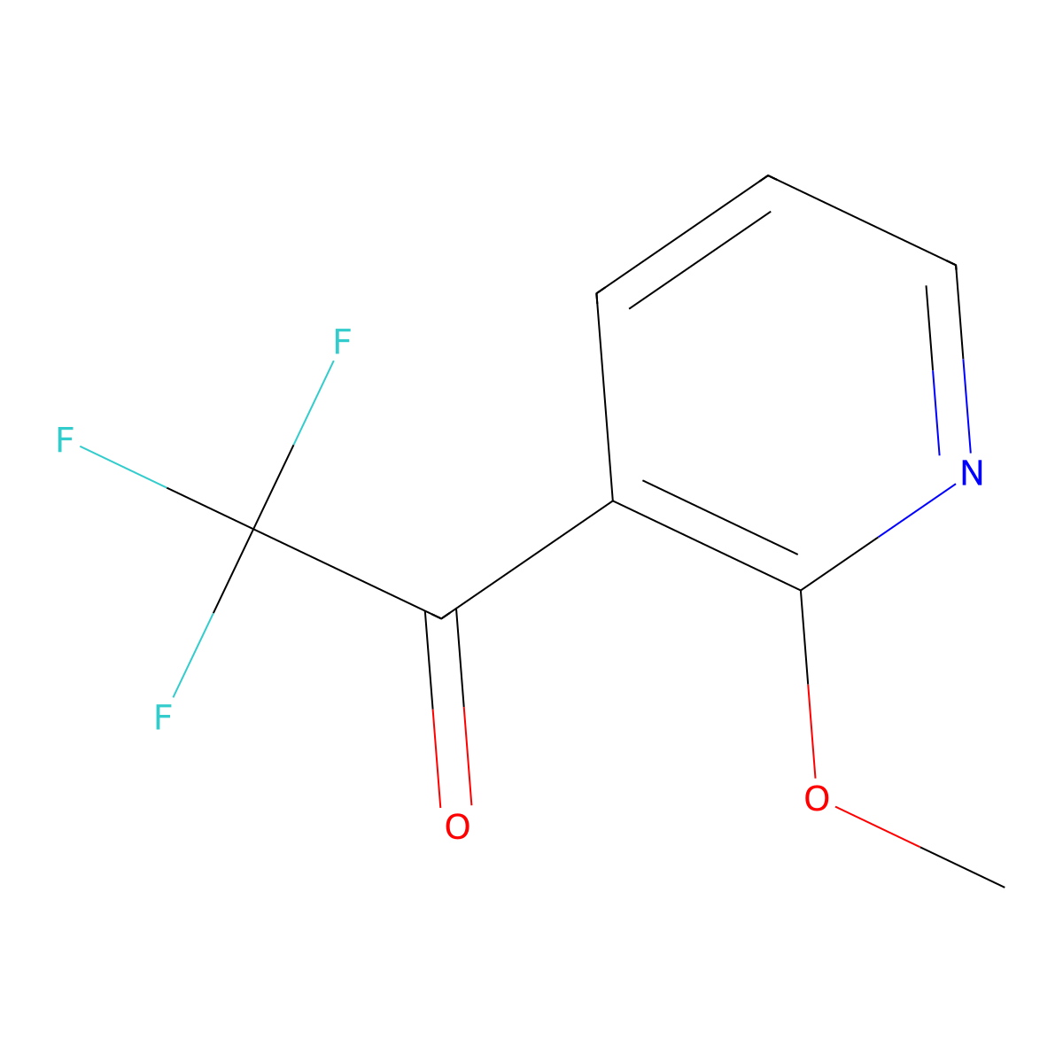 2,2,2-Trifluoro-1-(2-methoxypyridin-3-yl)ethanone molecular structure, CAS 335665-28-6