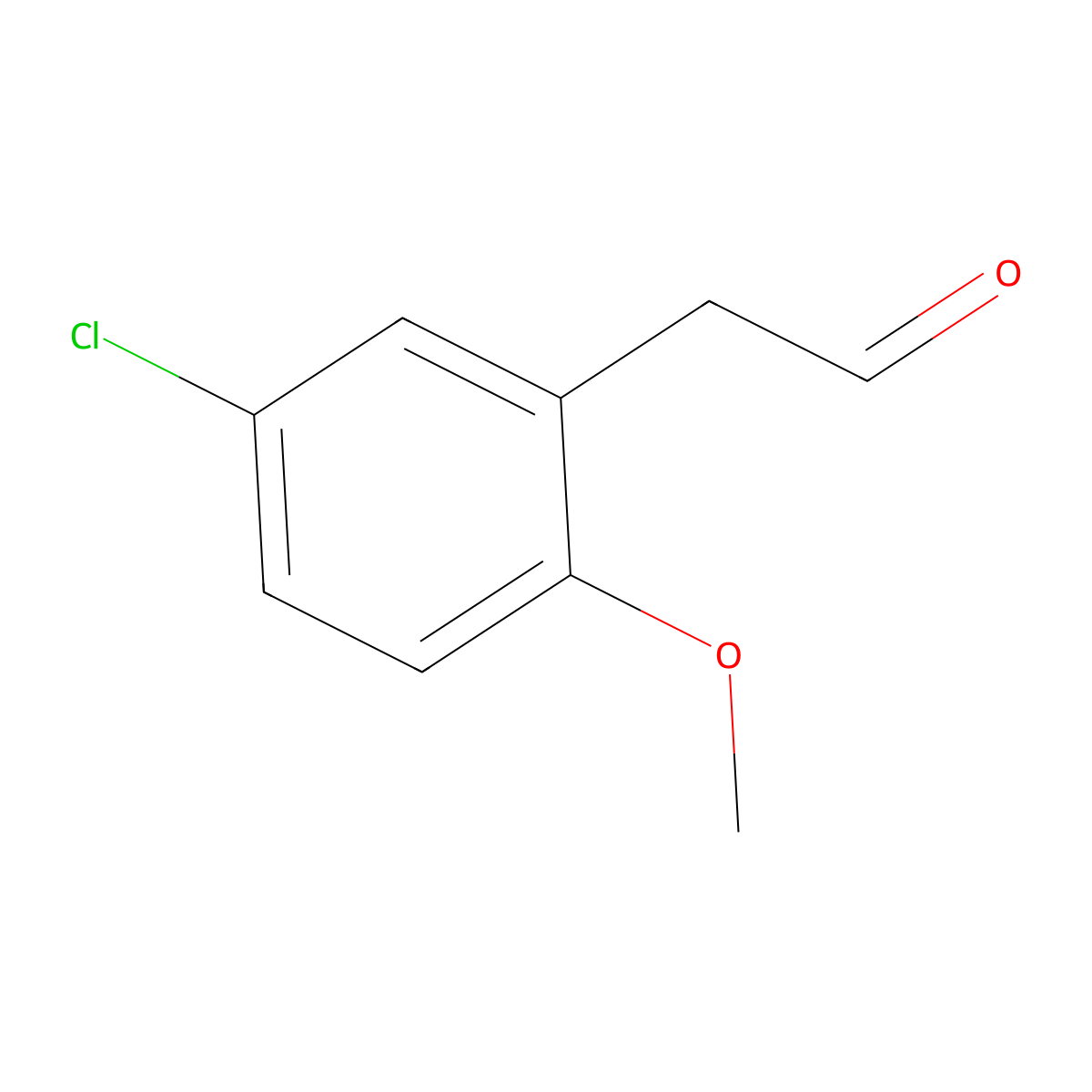 (5-Chloro-2-methoxyphenyl)acetaldehyde molecular structure, CAS 33567-60-1