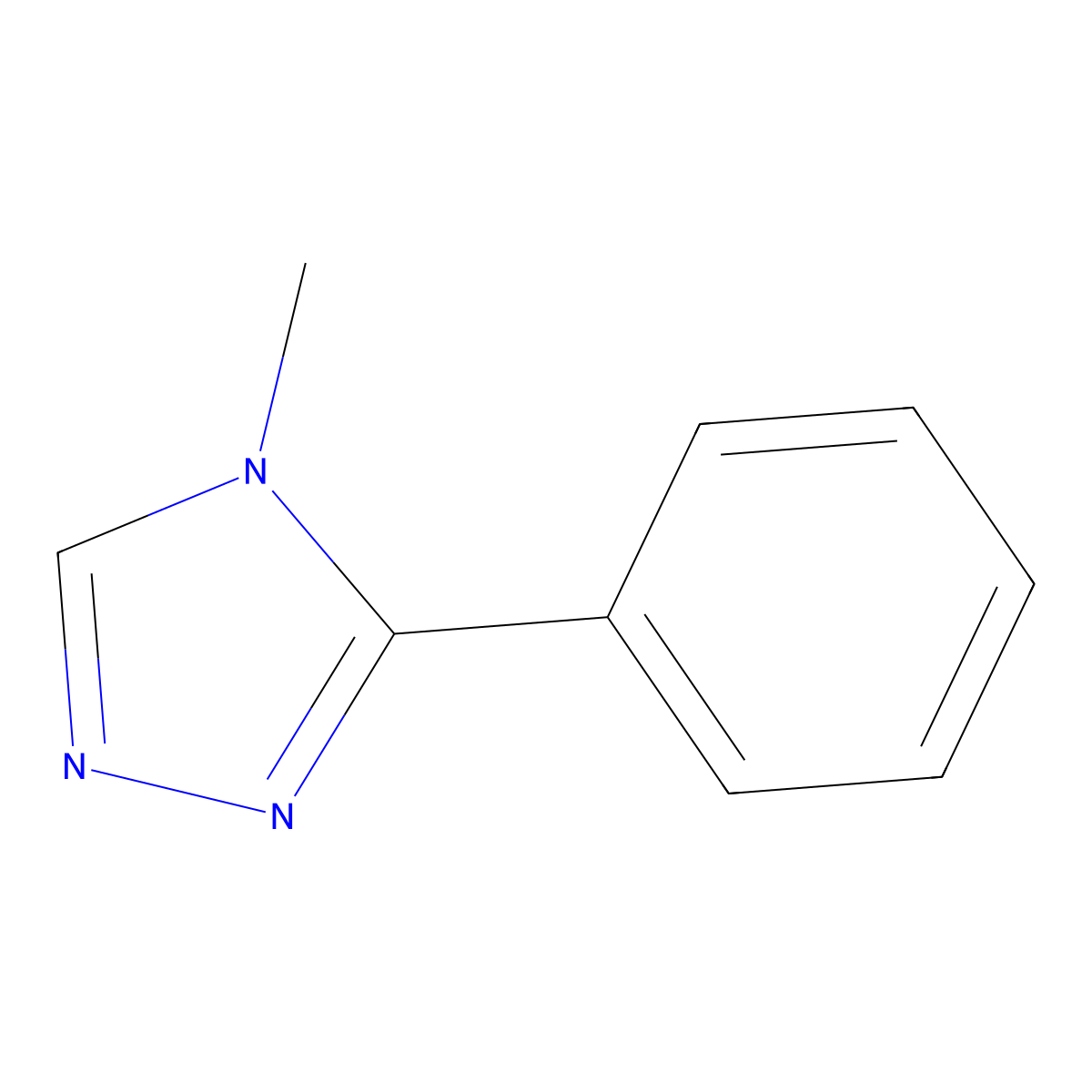 4-methyl-3-phenyl-4H-1,2,4-triazole molecular structure, CAS 3357-31-1