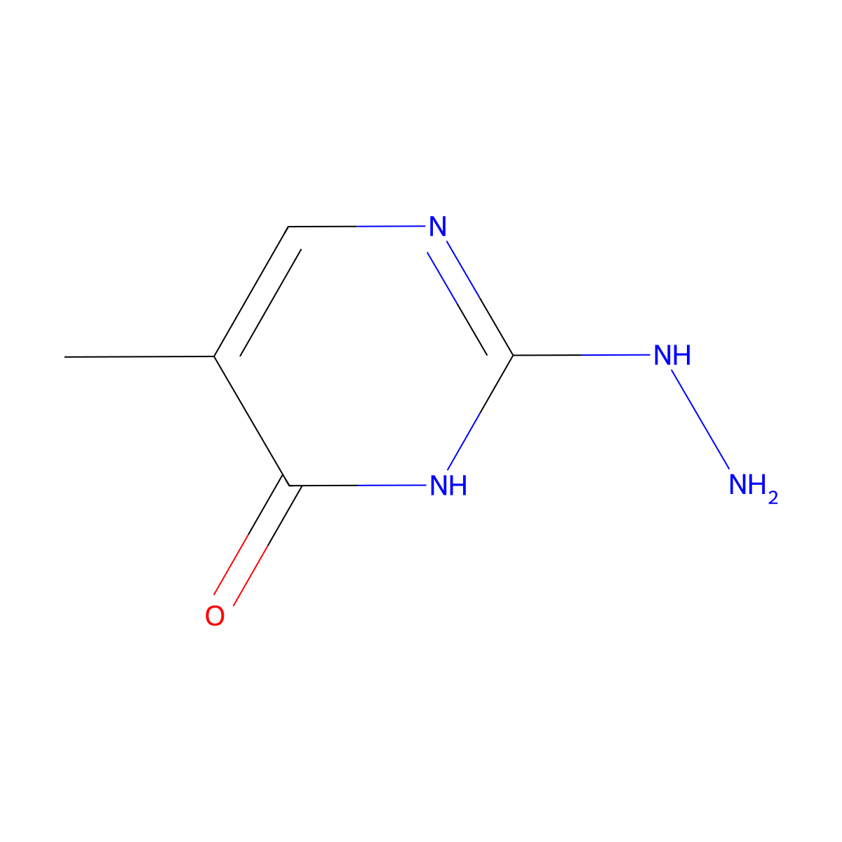 2-Hydrazinyl-5-methyl-3,4-dihydropyrimidin-4-one molecular structure, CAS 33575-17-6