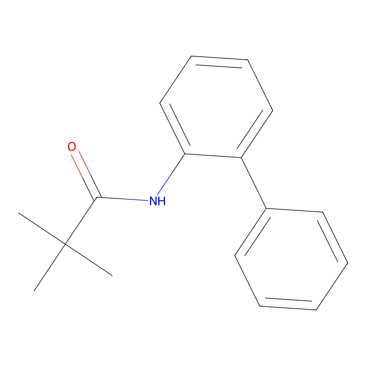 2,2-dimethyl-N-(2-phenylphenyl)propanamide molecular structure, CAS 33576-57-7