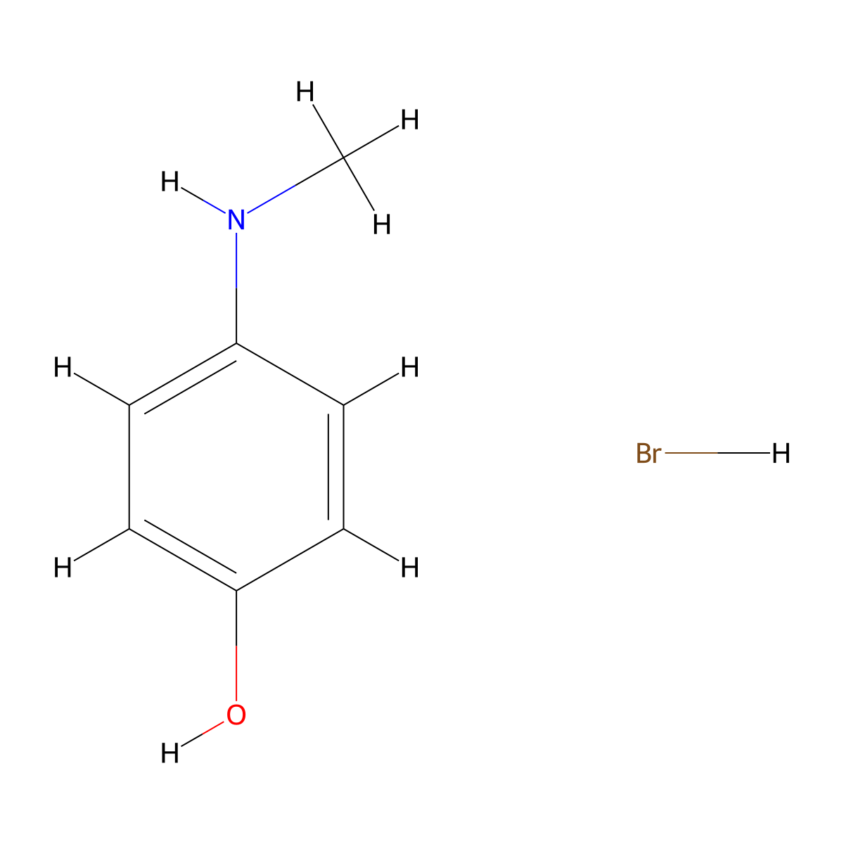 4-(Methylamino)phenol hydrobromide molecular structure, CAS 33576-77-1