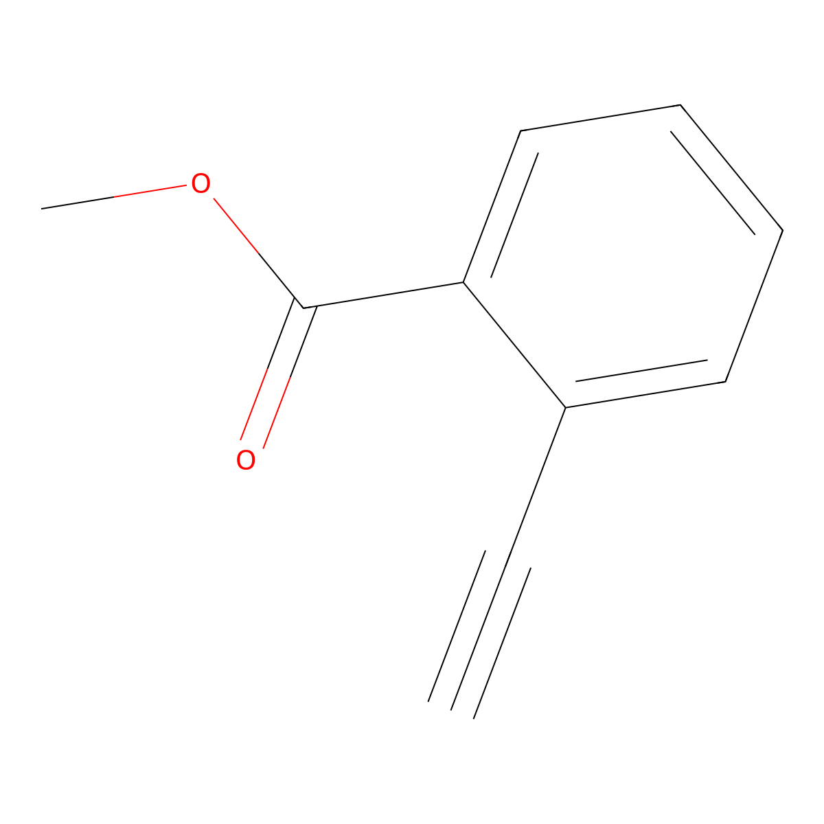 Methyl 2-ethynylbenzoate molecular structure, CAS 33577-99-0