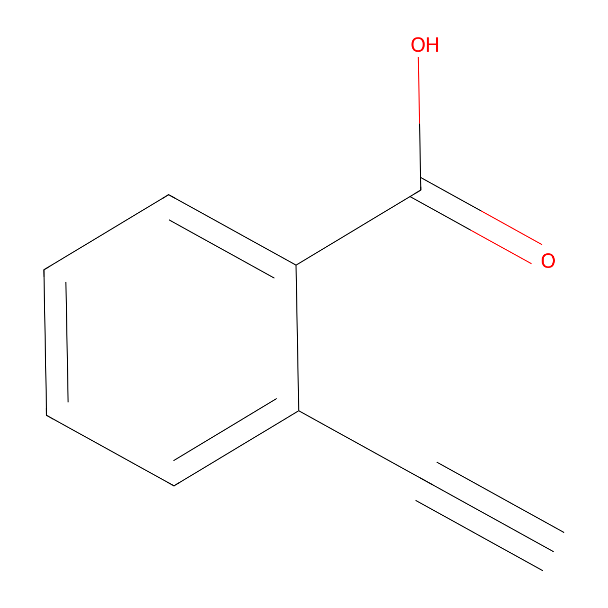 2-Ethynylbenzoic acid molecular structure, CAS 33578-00-6