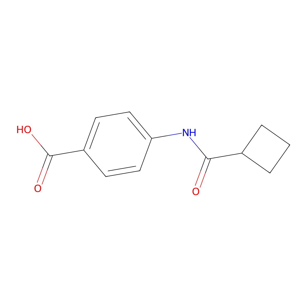 4-[(Cyclobutylcarbonyl)amino]benzoic acid molecular structure, CAS 33582-66-0
