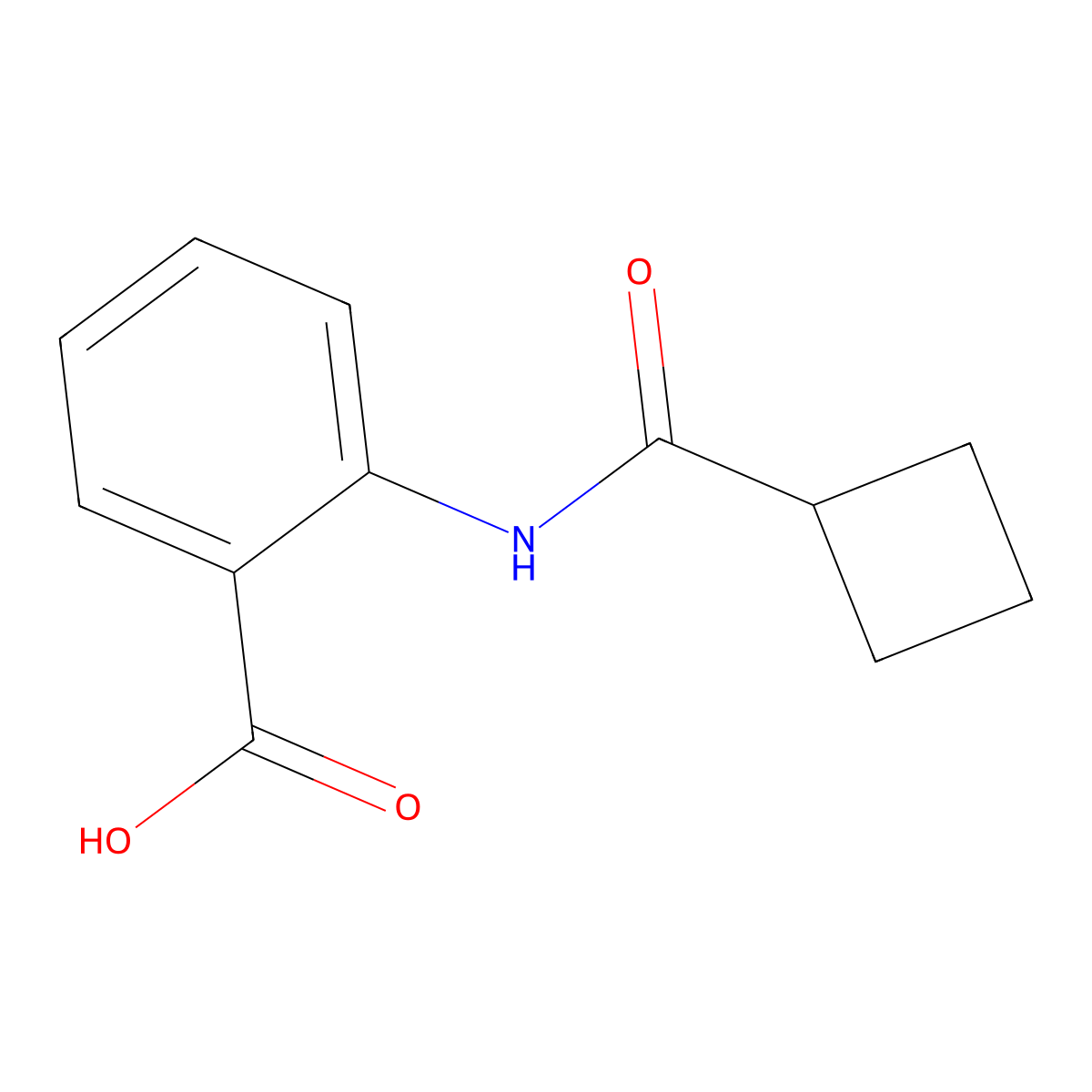 2-Cyclobutaneamidobenzoic acid molecular structure, CAS 33582-67-1