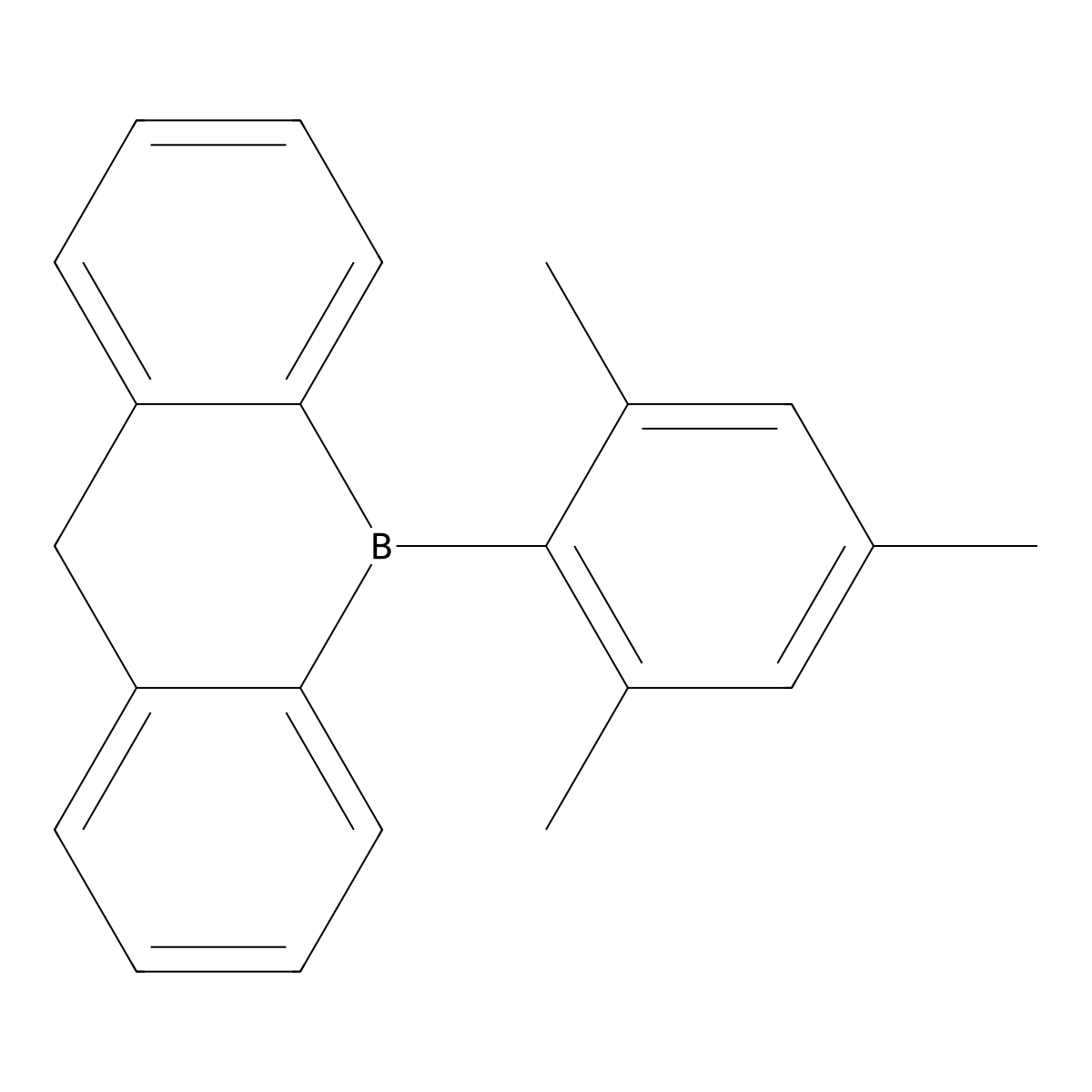 9-(2,4,6-Trimethyl-phenyl)-9,10-dihydro-9-bora-anthracene molecular structure, CAS 33586-37-7