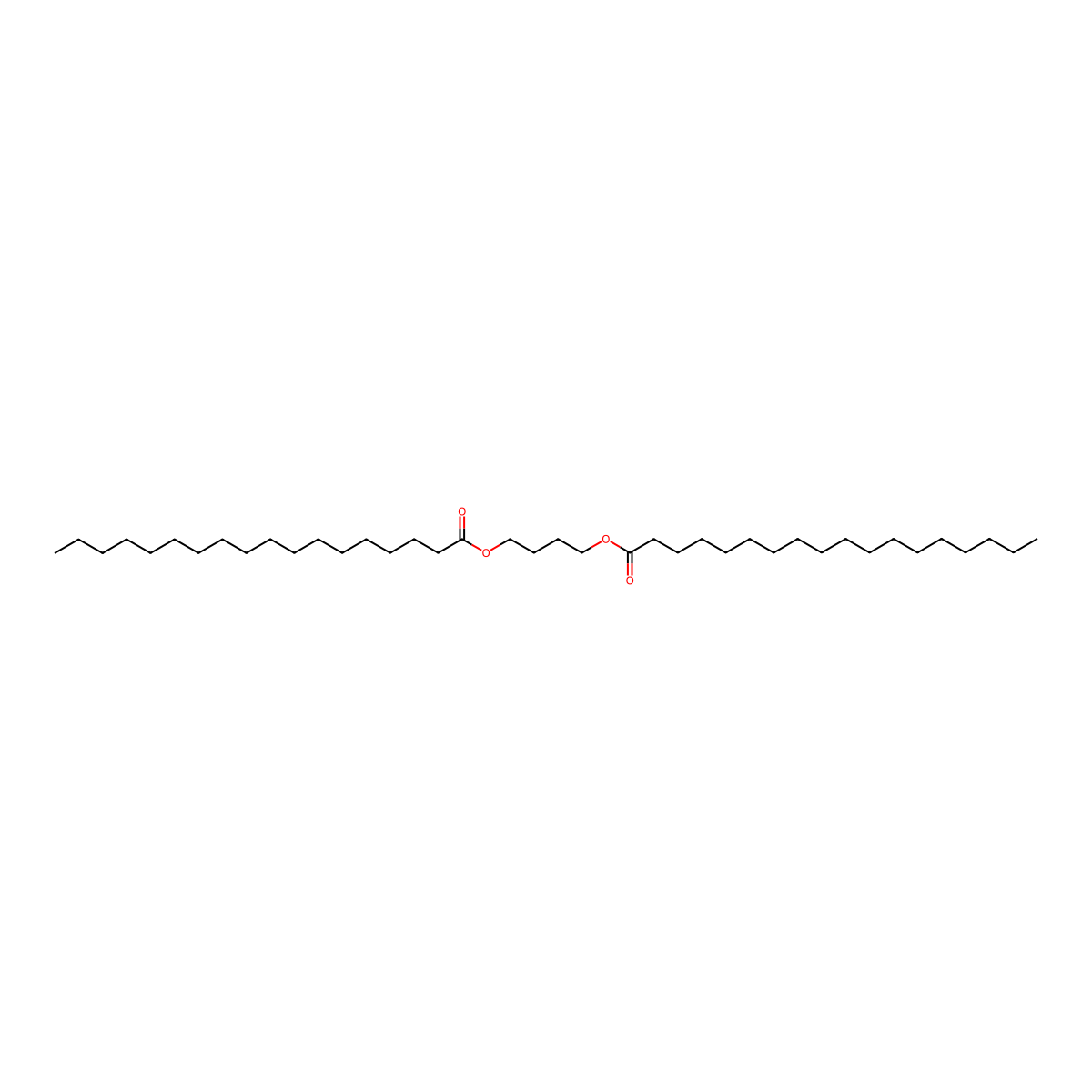 Octadecanoic acid, 1,4-butanediyl ester molecular structure, CAS 33587-21-2