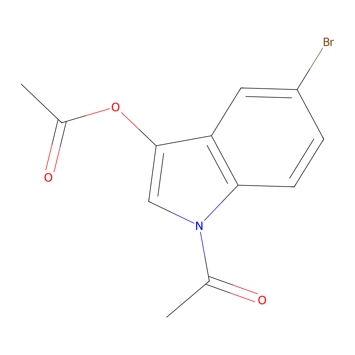 N-acetyl-5-bromoindolyl acetate molecular structure, CAS 33588-54-4