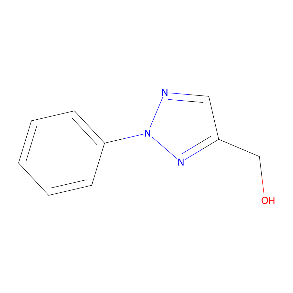 (2-phenyl-2H-1,2,3-triazol-4-yl)methanol molecular structure, CAS 3359-24-8