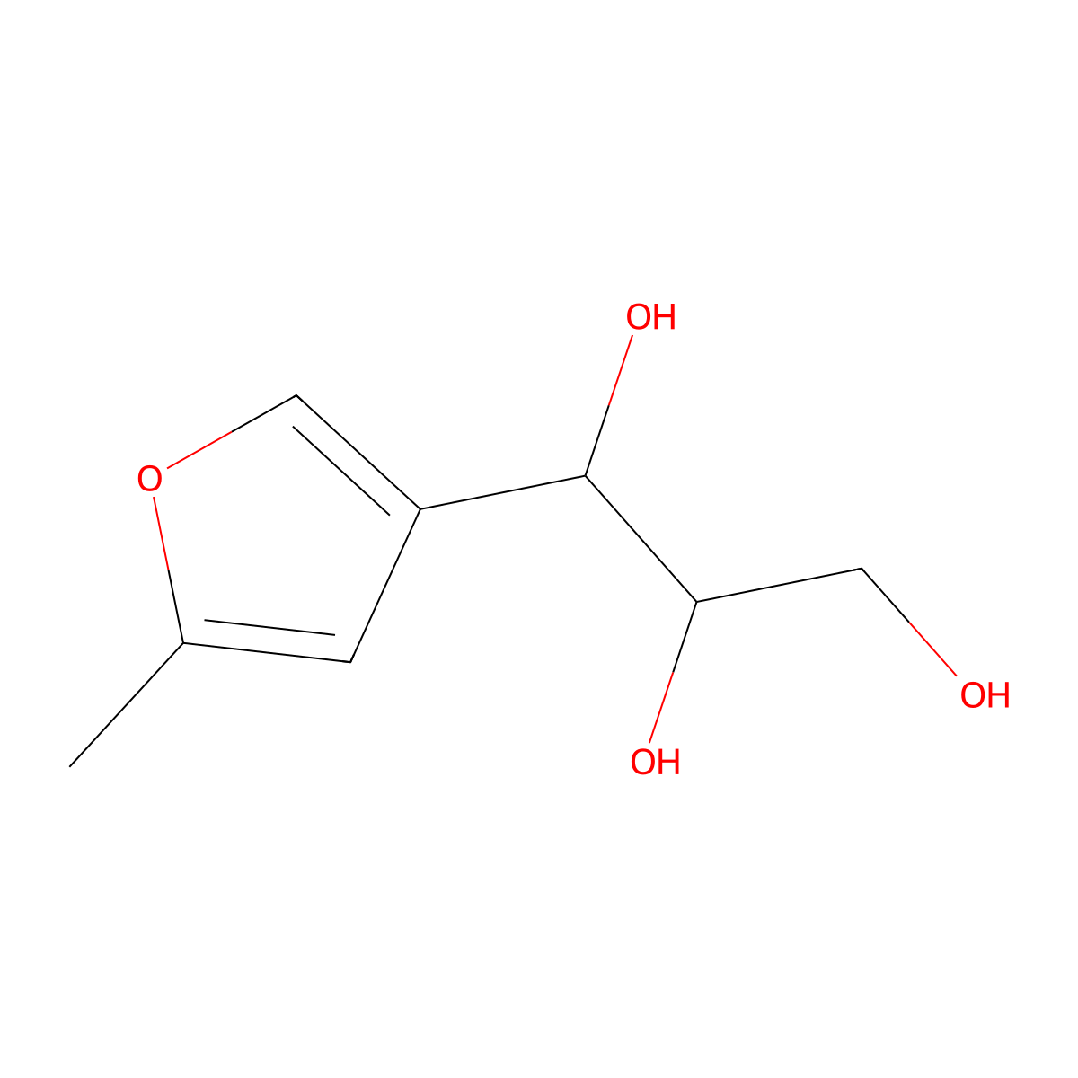 1-(5-Methyl-3-furanyl)-1,2,3-propanetriol molecular structure, CAS 33597-67-0