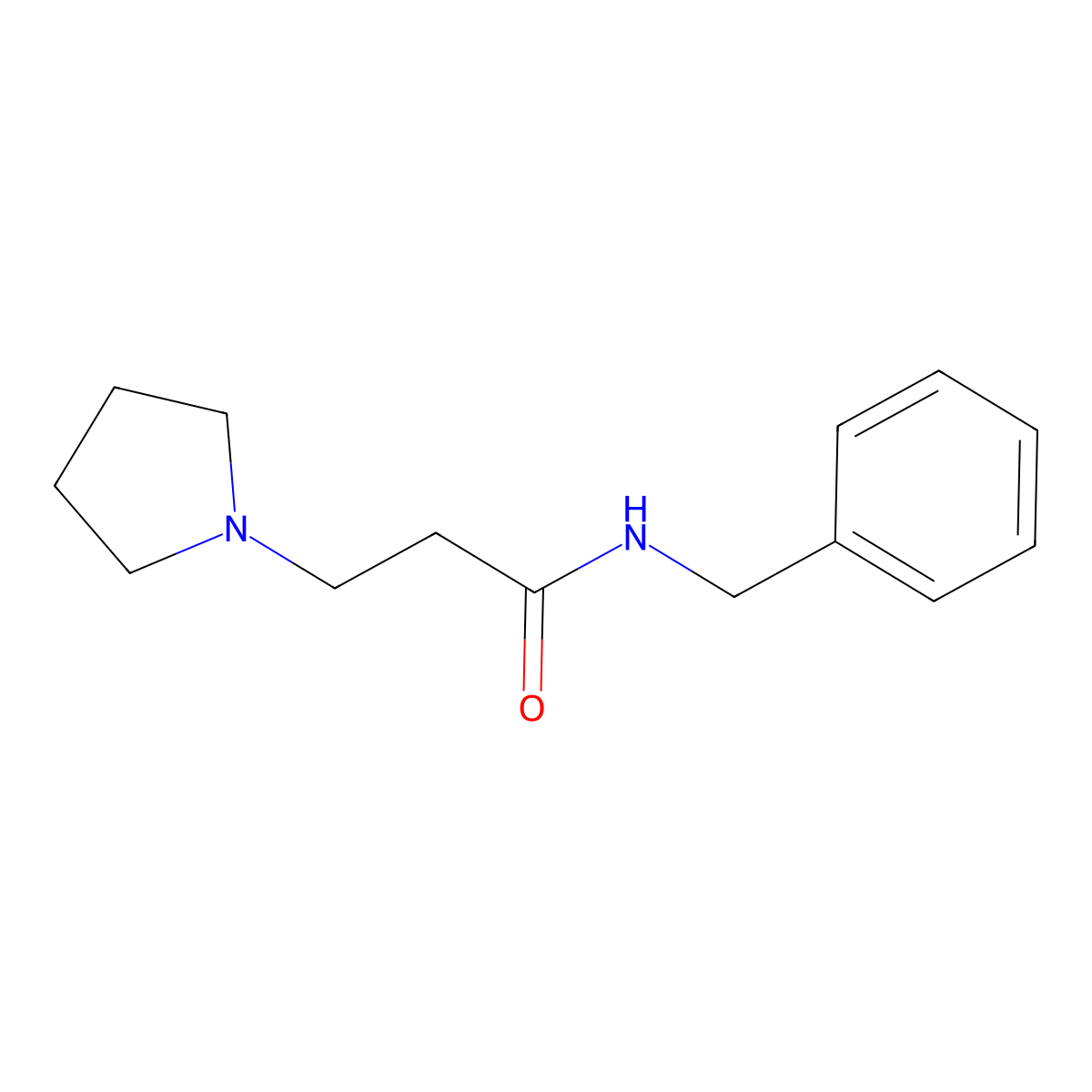 N-(Phenylmethyl)-1-pyrrolidinepropanamide molecular structure, CAS 33598-28-6