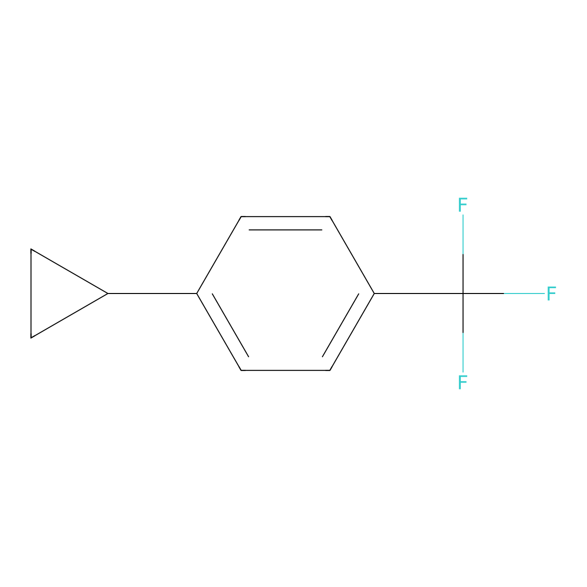 1-Cyclopropyl-4-(trifluoromethyl)benzene molecular structure, CAS 33598-75-3