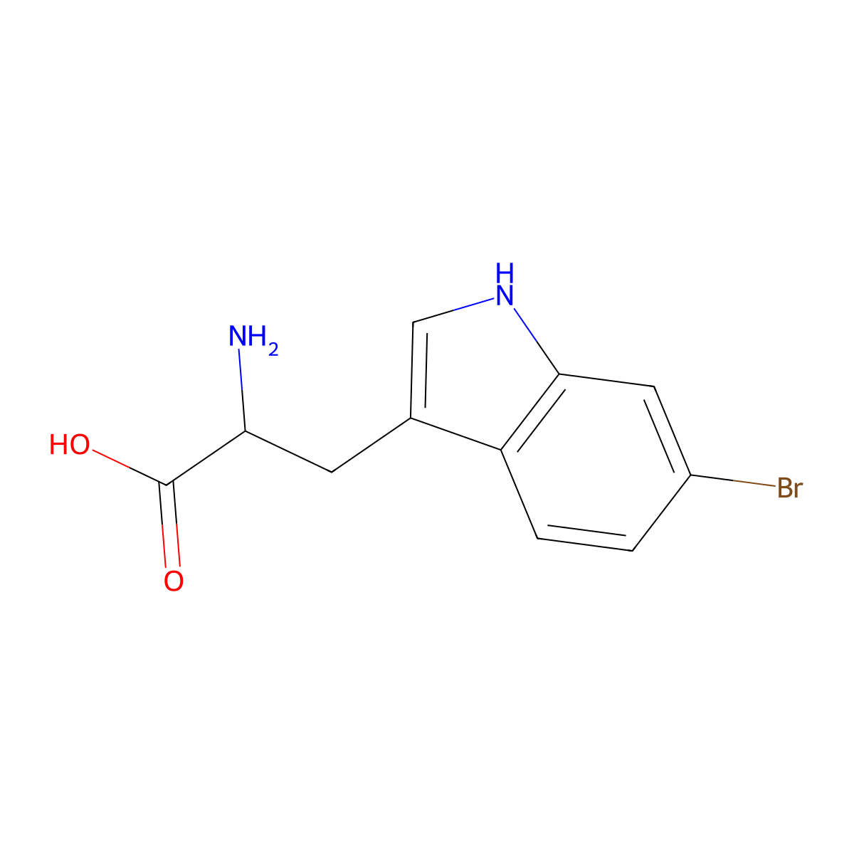6-Bromo-DL-tryptophan molecular structure, CAS 33599-61-0