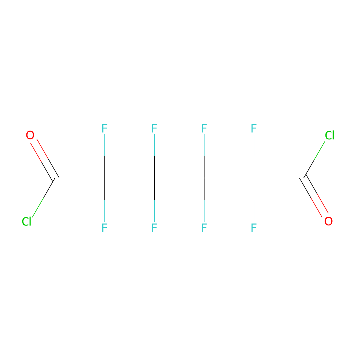 Octafluoroadipoyl chloride molecular structure, CAS 336-06-1