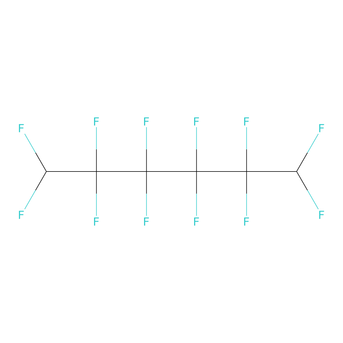 1,1,2,2,3,3,4,4,5,5,6,6-Dodecafluorohexane molecular structure, CAS 336-07-2