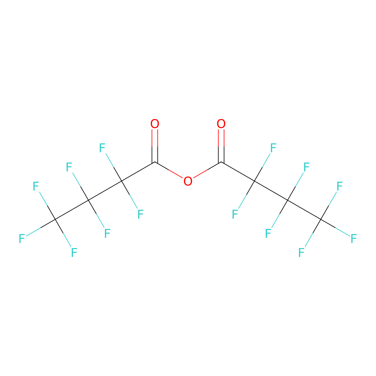 Heptafluorobutyric anhydride molecular structure, CAS 336-59-4