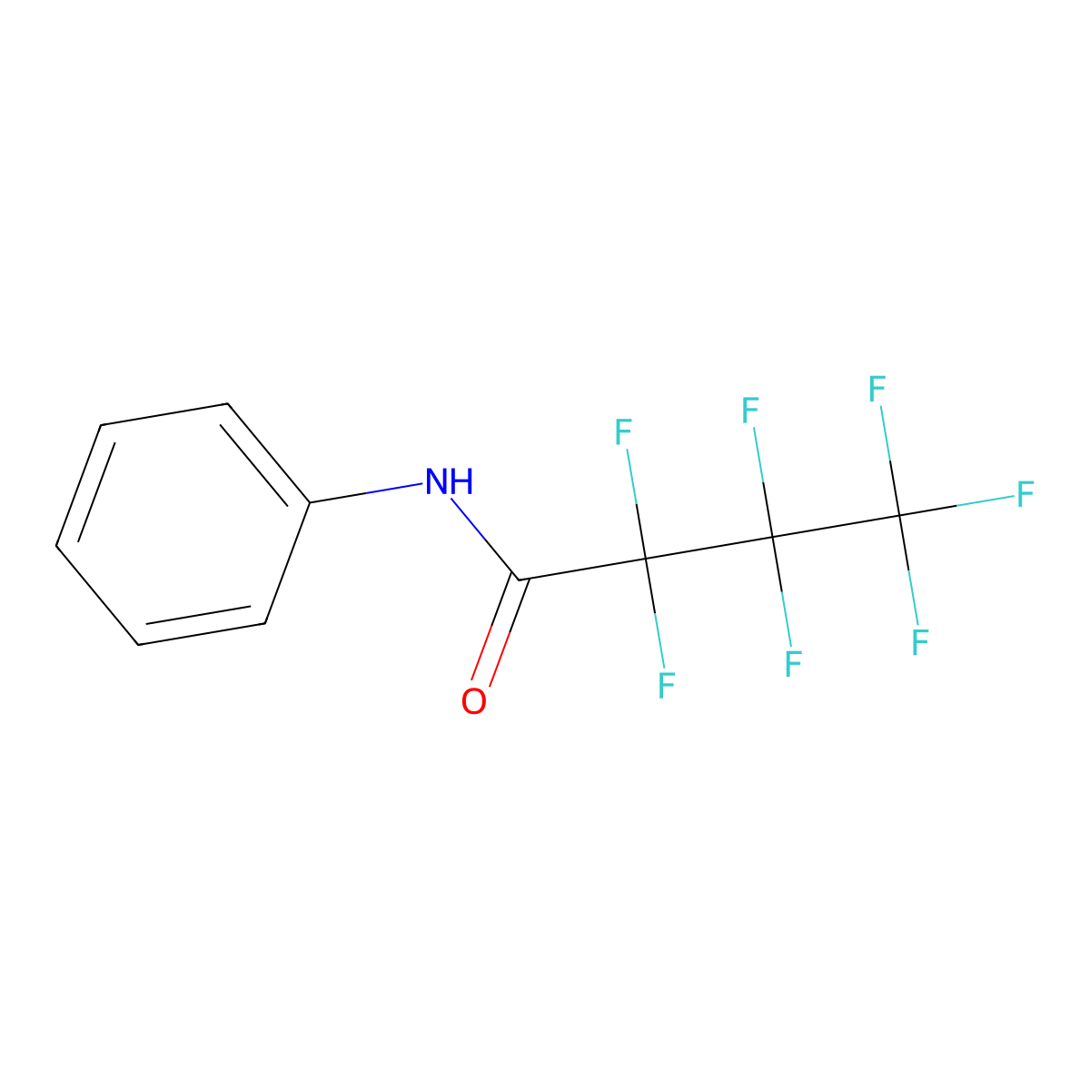 Heptafluorobutyranilide molecular structure, CAS 336-61-8