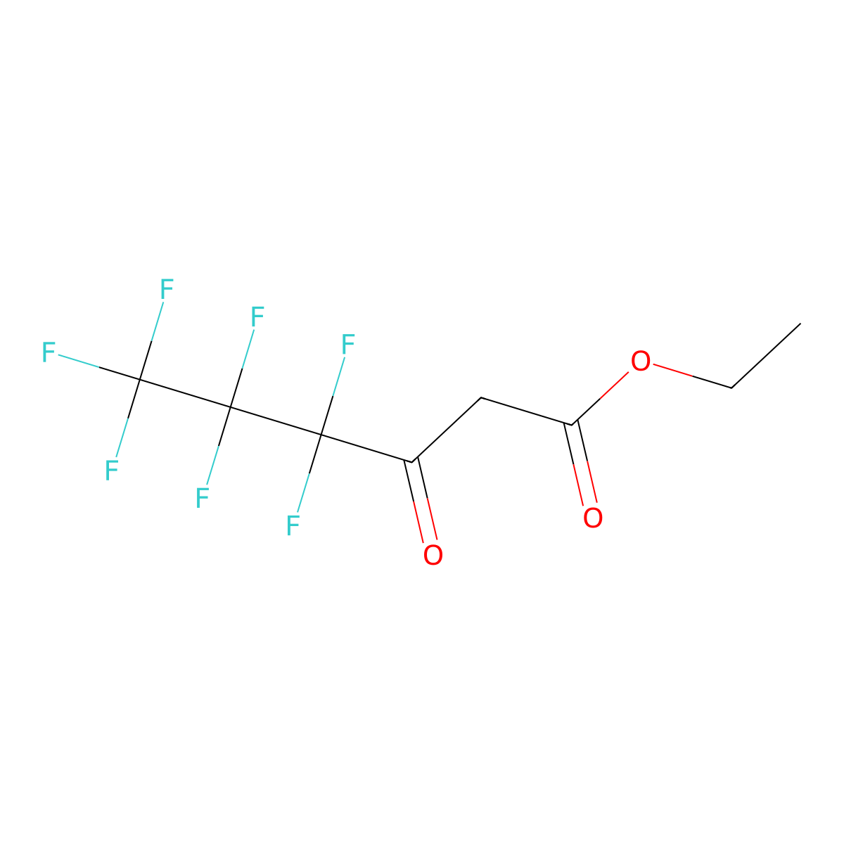 Ethyl heptafluorobutyrylacetate molecular structure, CAS 336-62-9