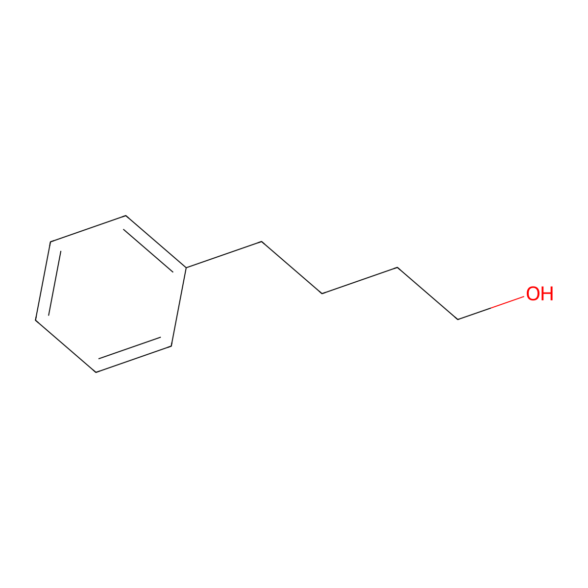 Benzenebutanol molecular structure, CAS 3360-41-6