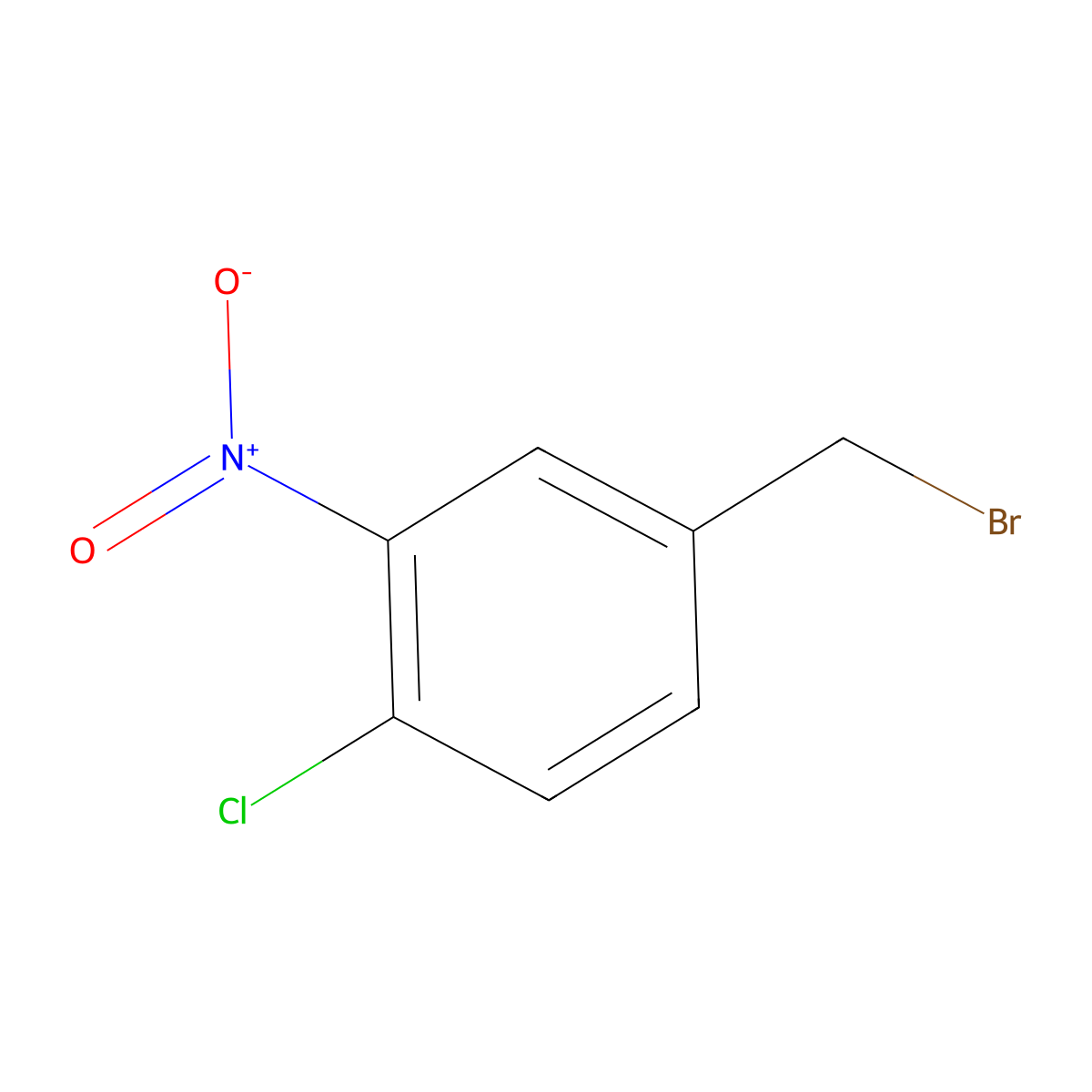4-(Bromomethyl)-1-chloro-2-nitrobenzene molecular structure, CAS 3360-45-0