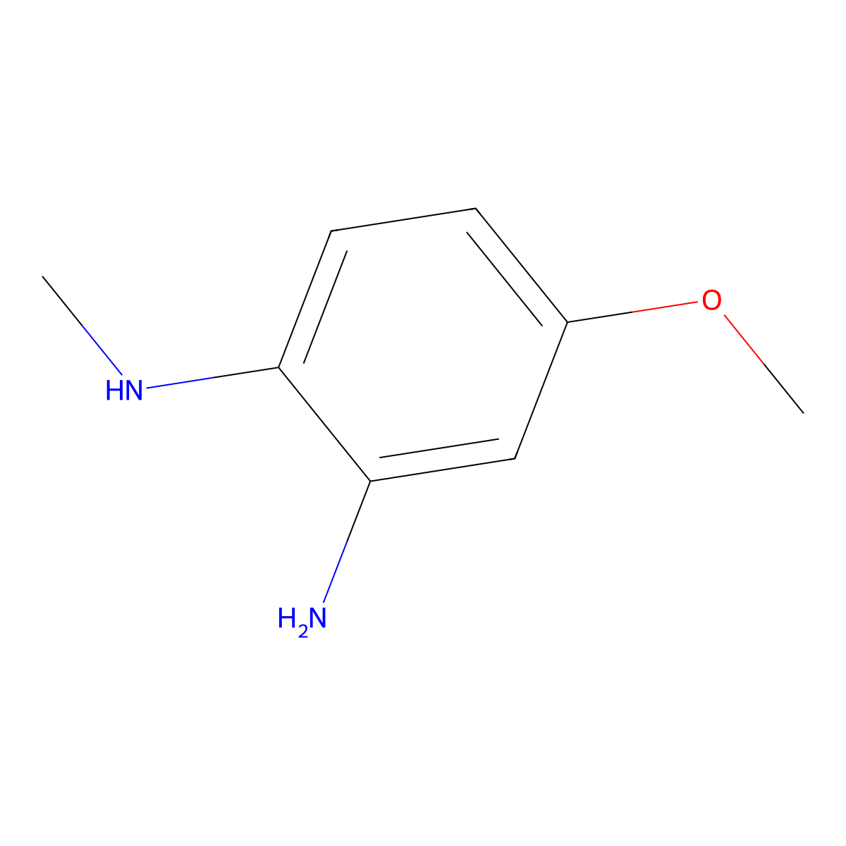 4-methoxy-1-N-methylbenzene-1,2-diamine molecular structure, CAS 3360-78-9