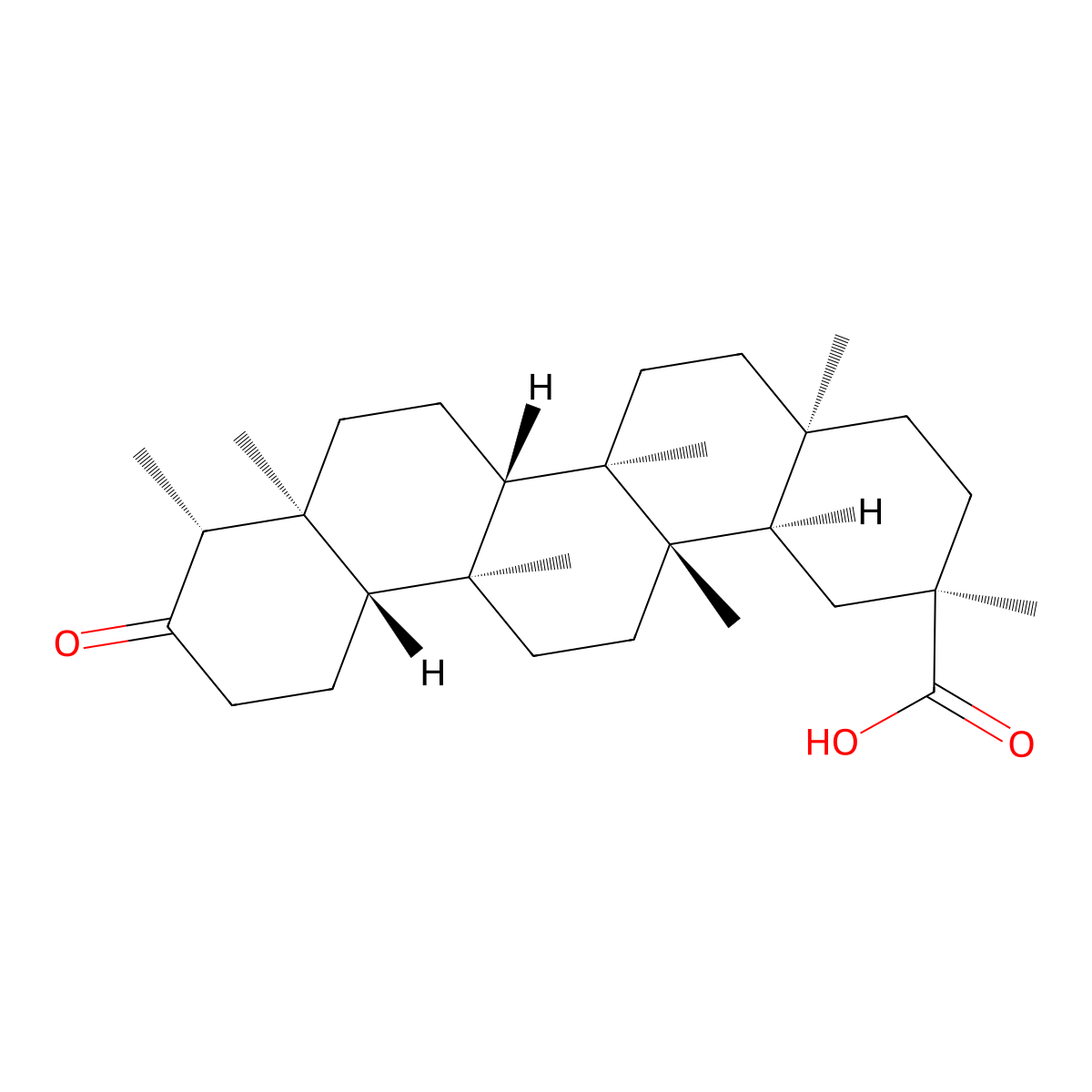 Maytenonic acid molecular structure, CAS 33600-93-0