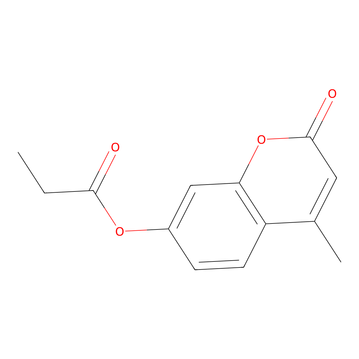 4-Methyl-7-(1-oxopropoxy)-2-benzopyrone molecular structure, CAS 3361-13-5