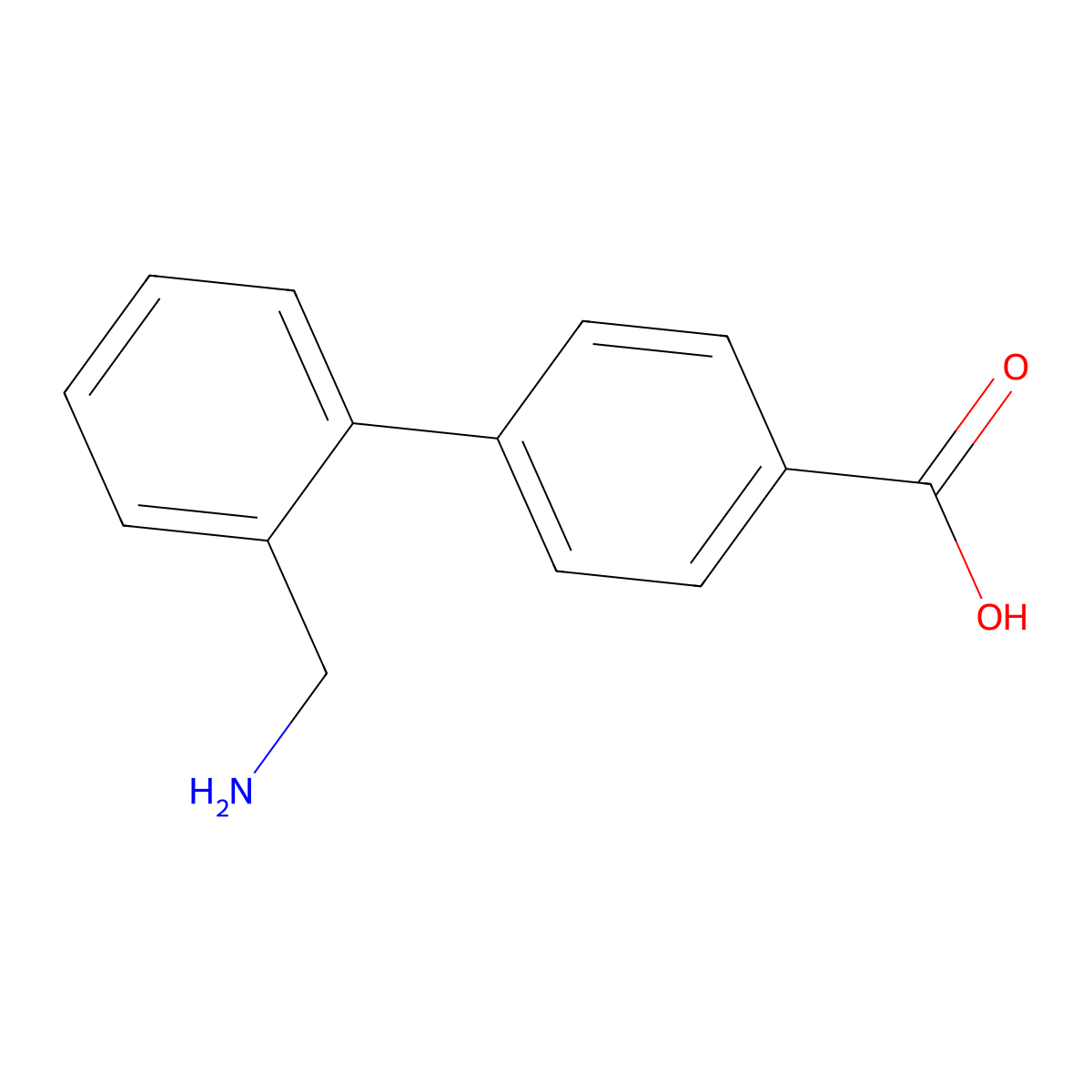4-[2-(Aminomethyl)phenyl]benzoic acid molecular structure, CAS 336103-24-3