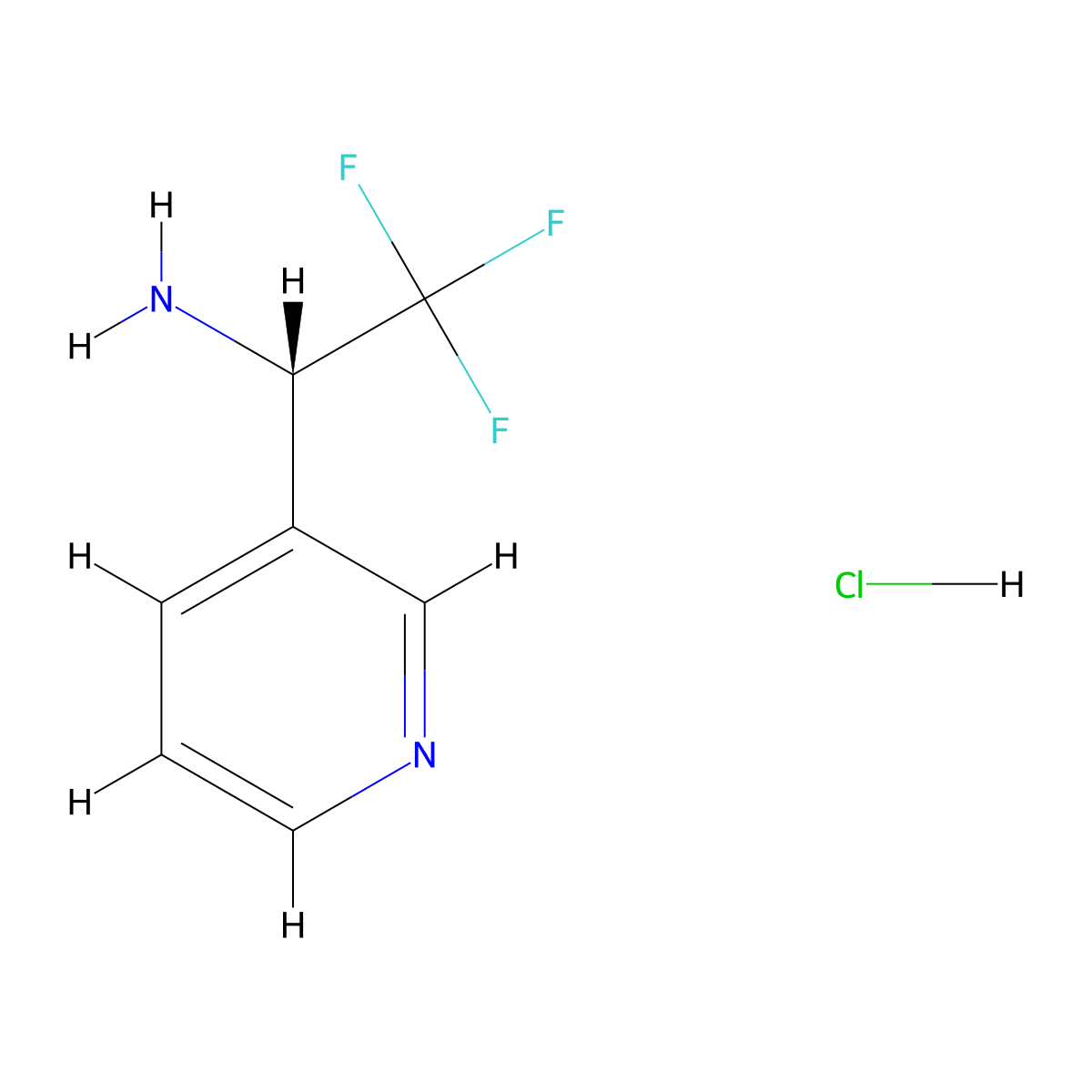 (S)-2,2,2-Trifluoro-1-(pyridin-3-YL)ethanamine hydrochloride molecular structure, CAS 336105-46-5