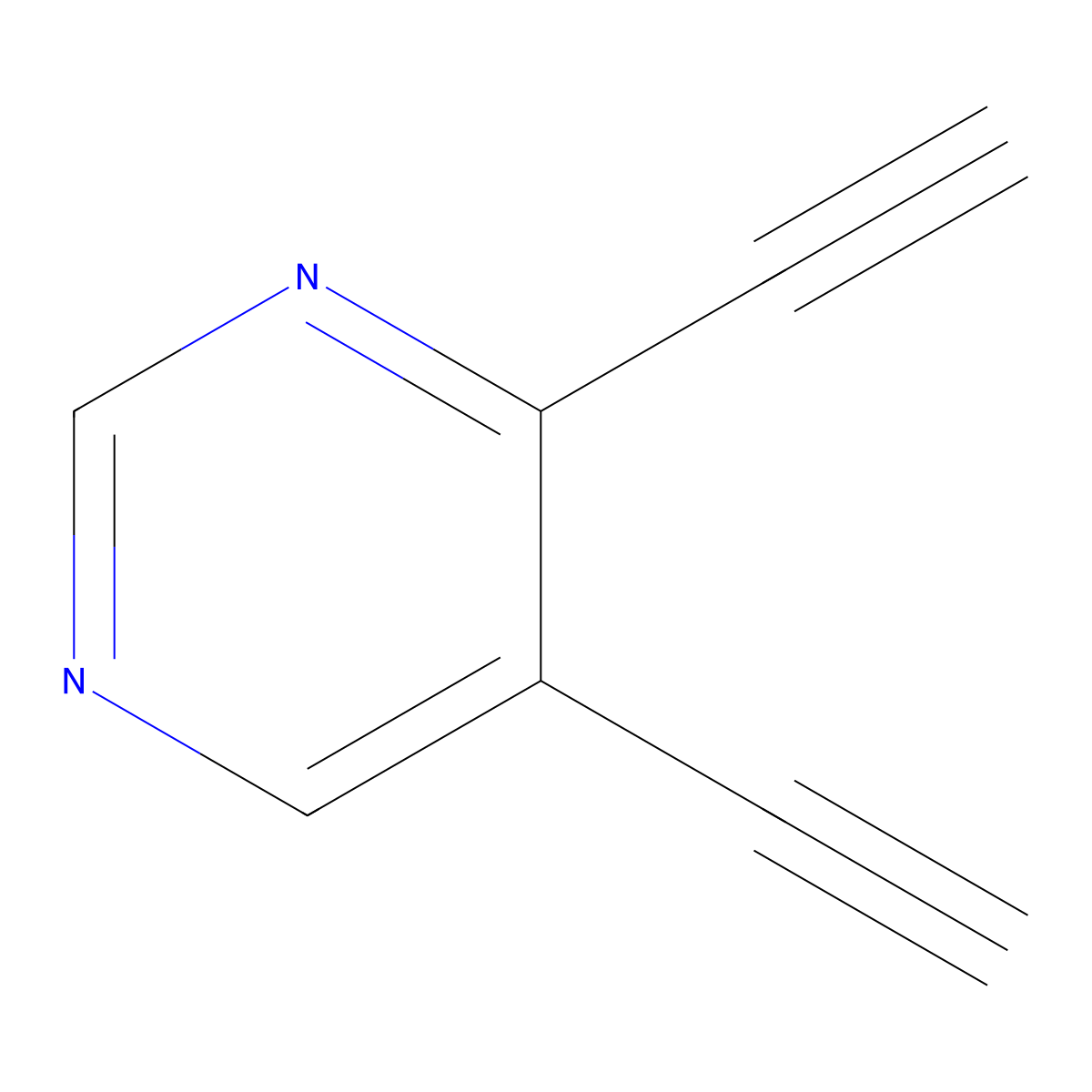 4,5-Diethynylpyrimidine molecular structure, CAS 336106-80-0