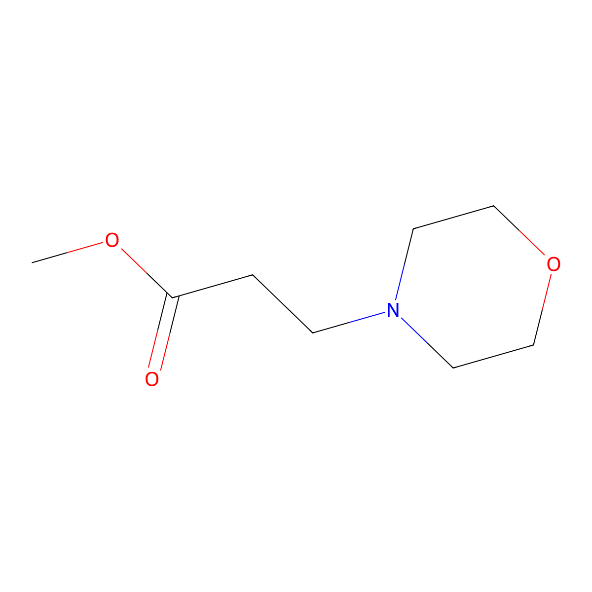 4-Morpholinepropanoic acid, methyl ester molecular structure, CAS 33611-43-7