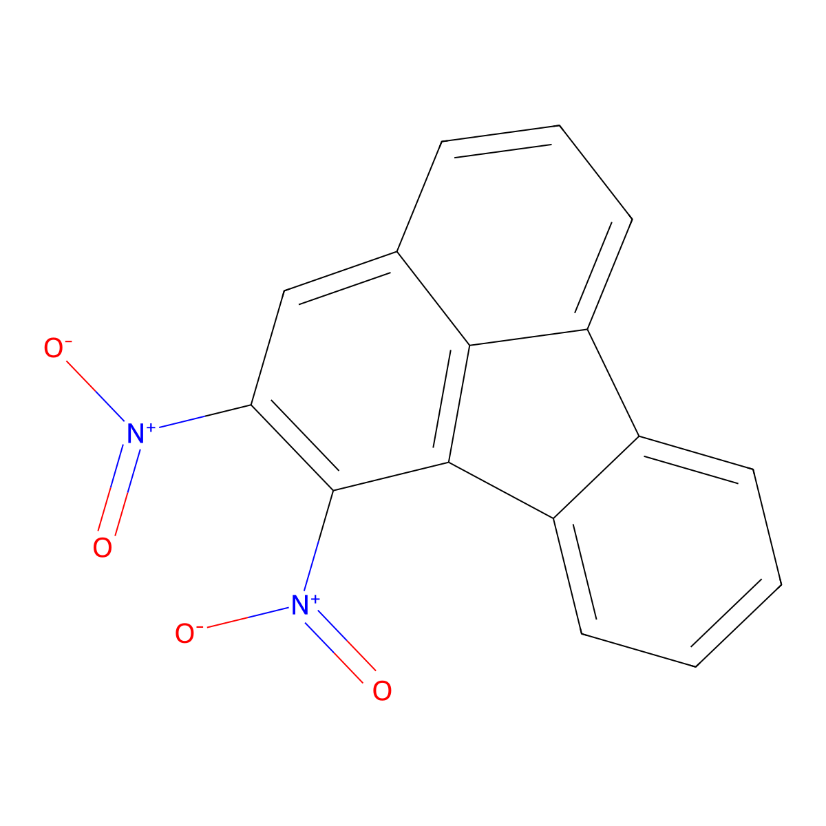 1,2-Dinitrofluoranthene molecular structure, CAS 33611-88-0
