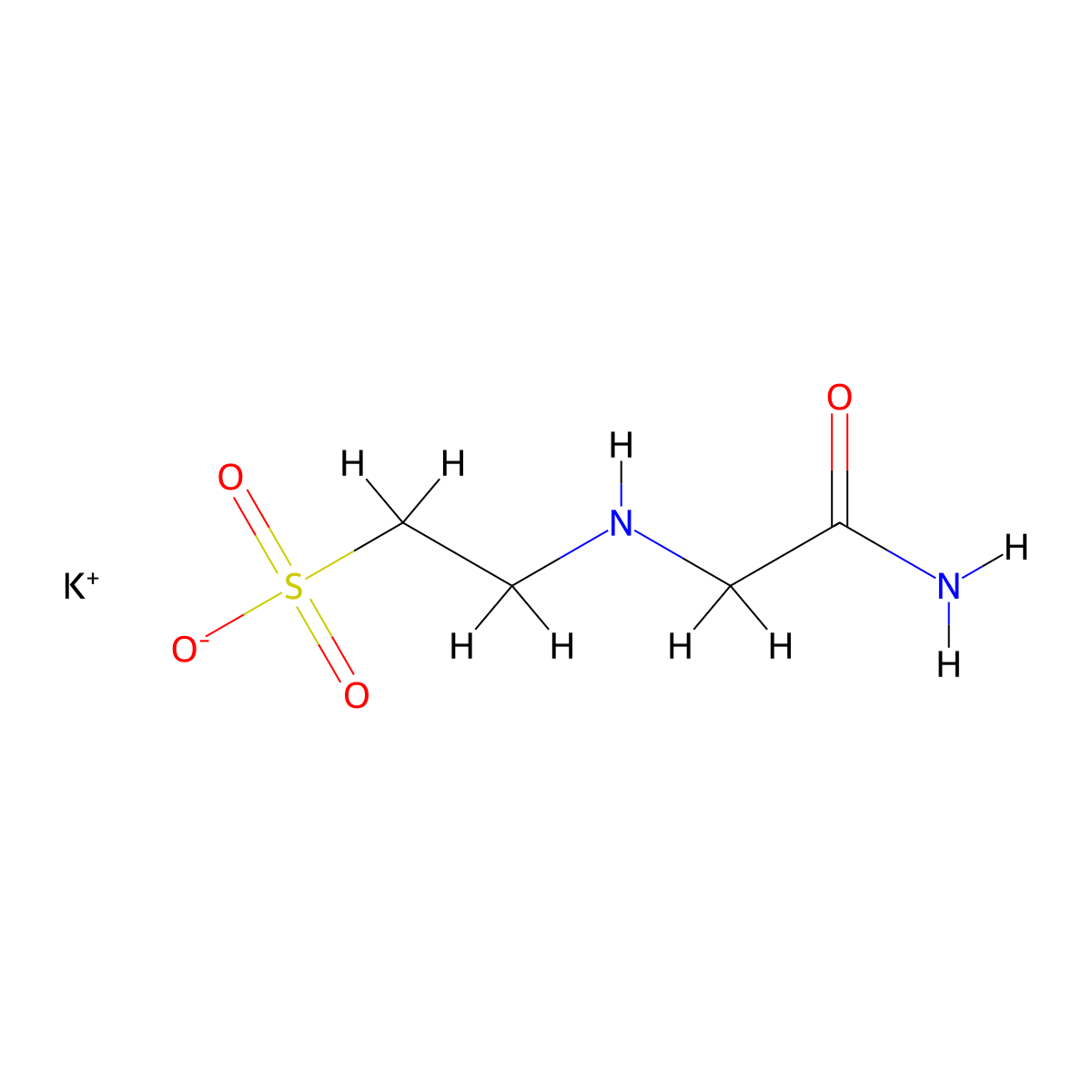 ACES potassium salt molecular structure, CAS 336129-15-8