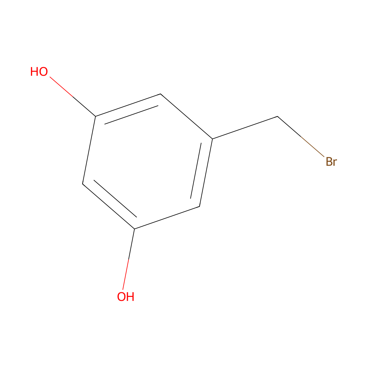5-(Bromomethyl)benzene-1,3-diol molecular structure, CAS 33617-40-2