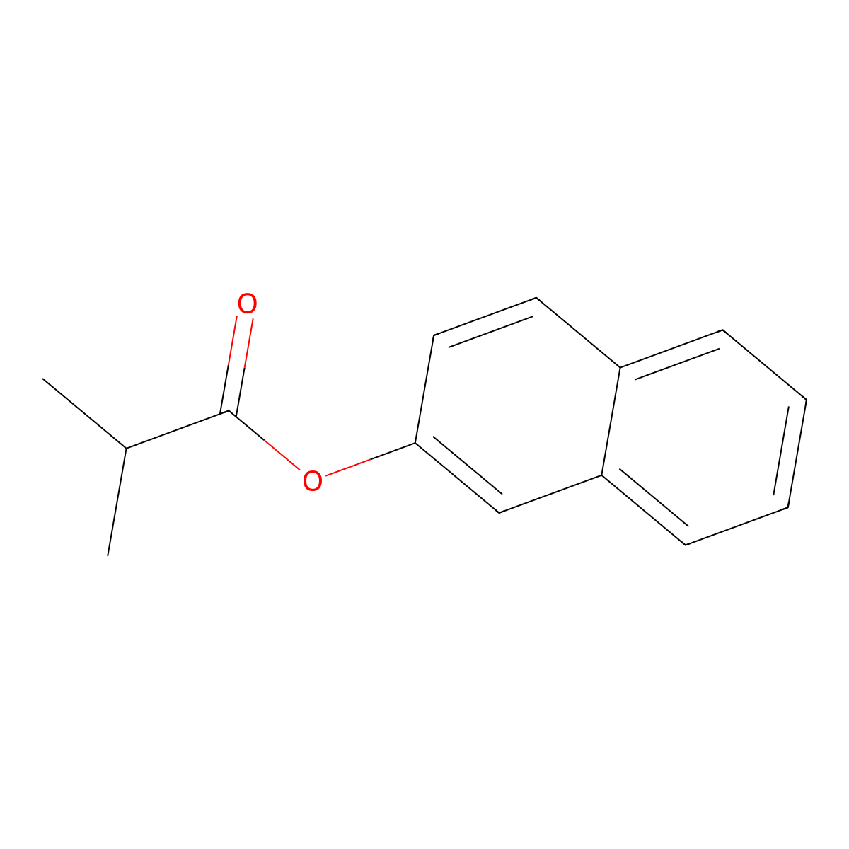 Naphthalen-2-yl 2-methylpropanoate molecular structure, CAS 33617-65-1