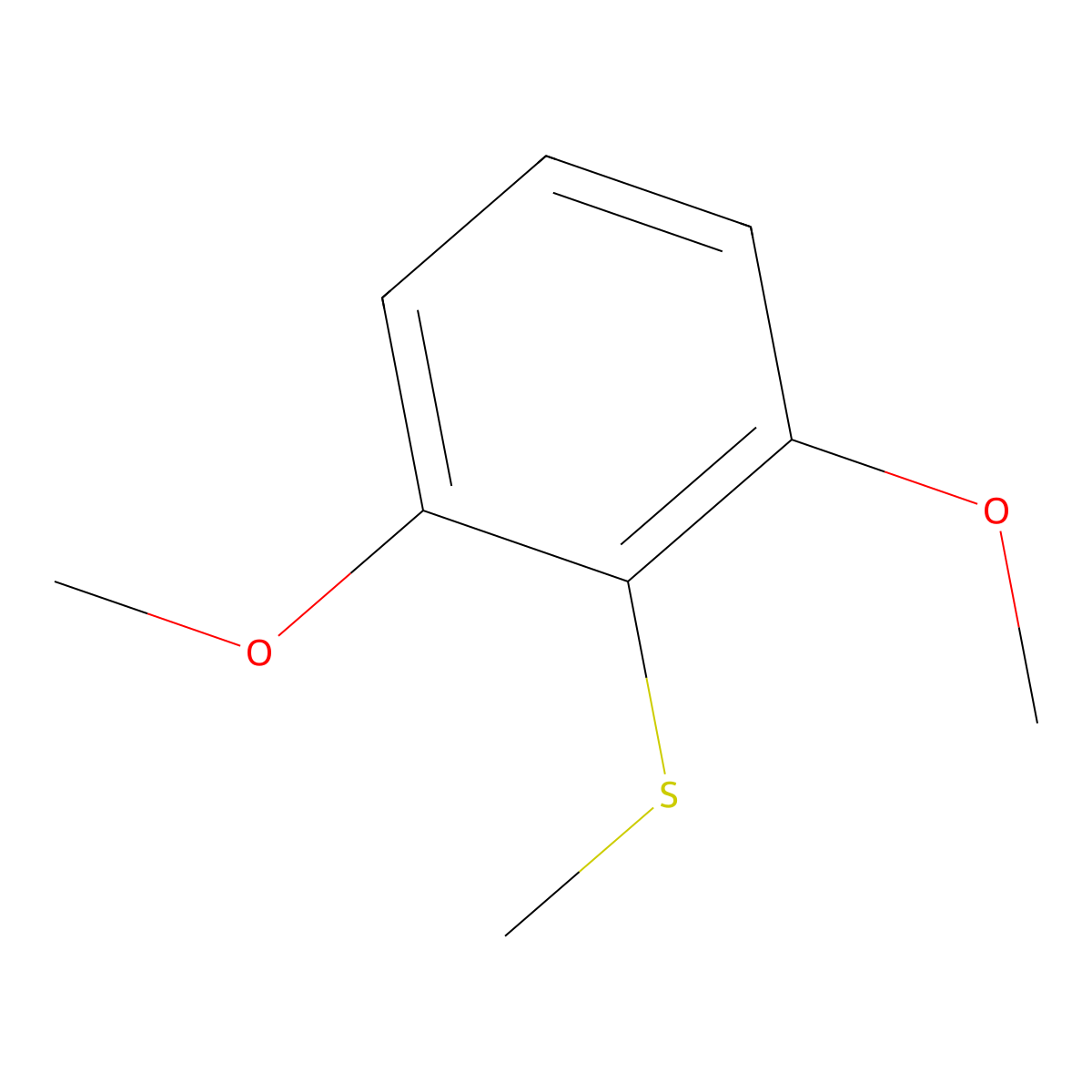 1,3-Dimethoxy-2-(methylthio)benzene molecular structure, CAS 33617-67-3
