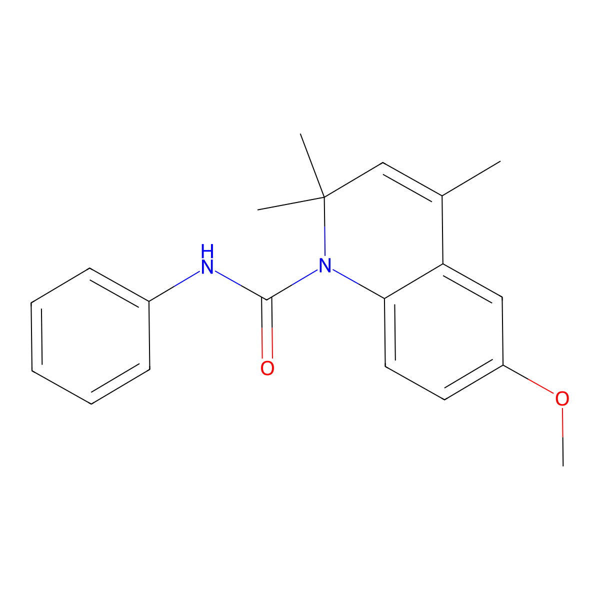 6-methoxy-2,2,4-trimethyl-N-phenylquinoline-1-carboxamide molecular structure, CAS 336176-71-7
