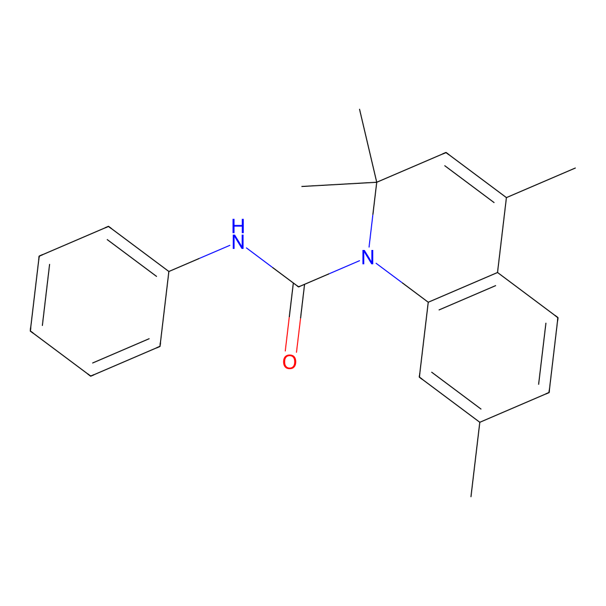 2,2,4,7-tetramethyl-N-phenylquinoline-1(2H)-carboxamide molecular structure, CAS 336176-74-0