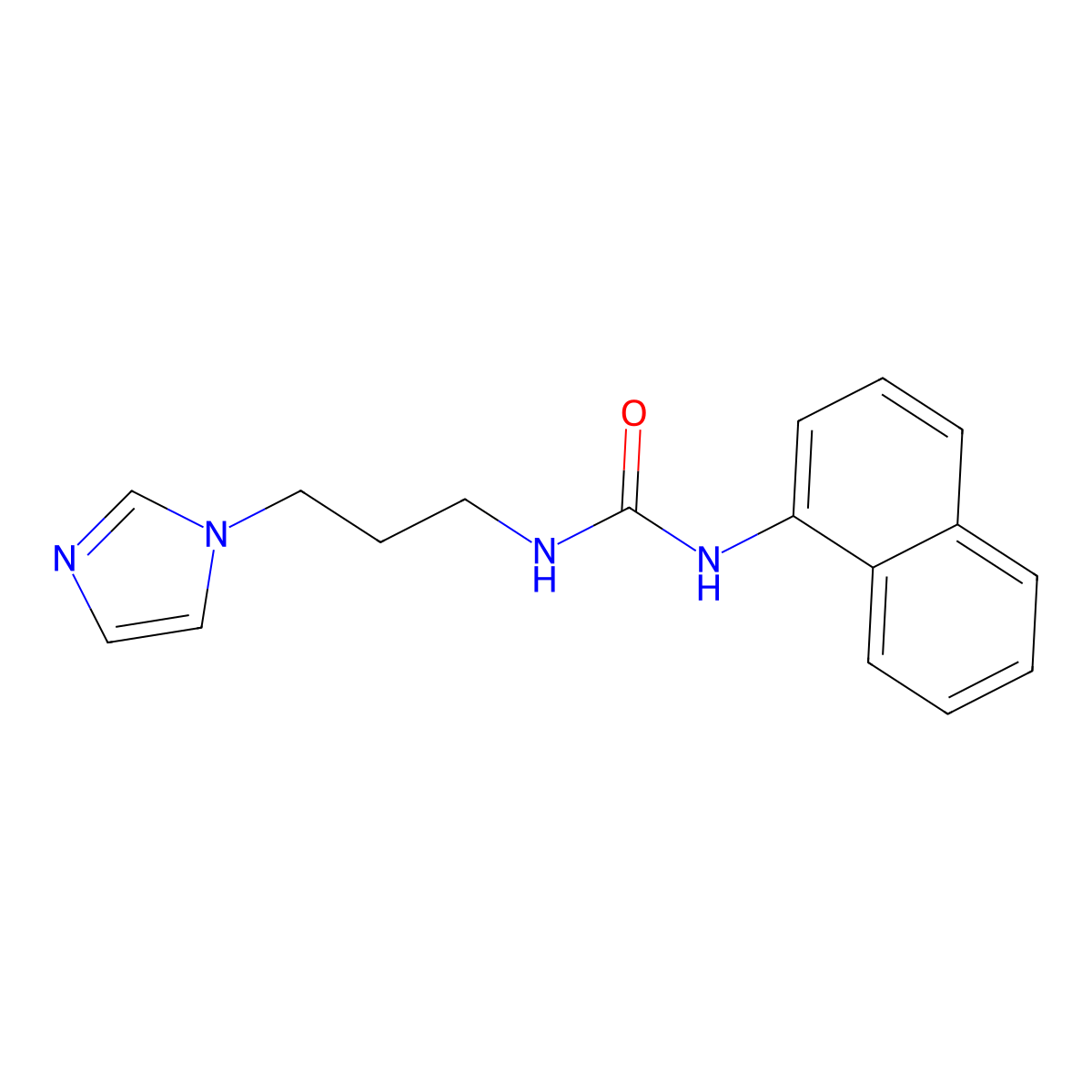 1-(3-Imidazol-1-ylpropyl)-3-naphthalen-1-ylurea molecular structure, CAS 336178-72-4
