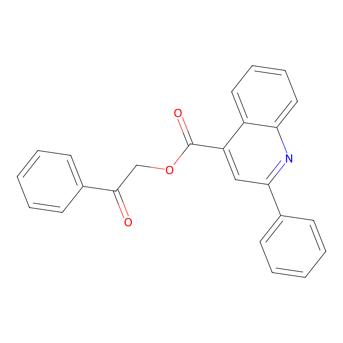 2-Oxo-2-phenylethyl 2-phenyl-4-quinolinecarboxylate molecular structure, CAS 336179-83-0