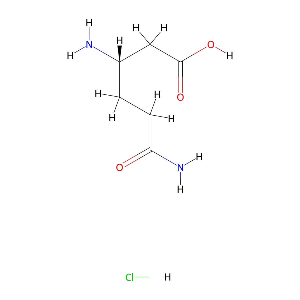 L-beta-Homoglutamine hydrochloride molecular structure, CAS 336182-05-9