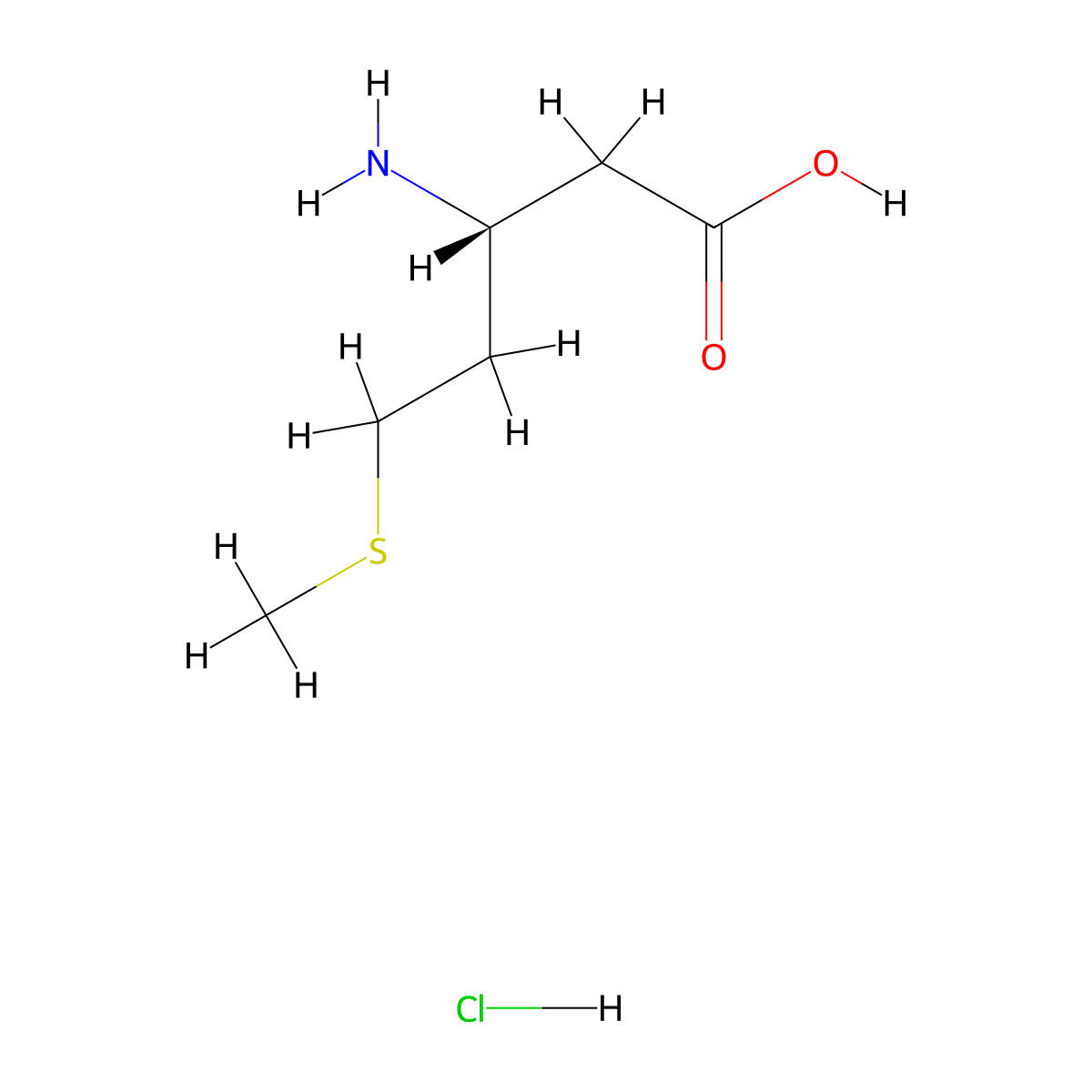 (R)-3-Amino-5-(methylthio)pentanoic acid hydrochloride molecular structure, CAS 336182-07-1